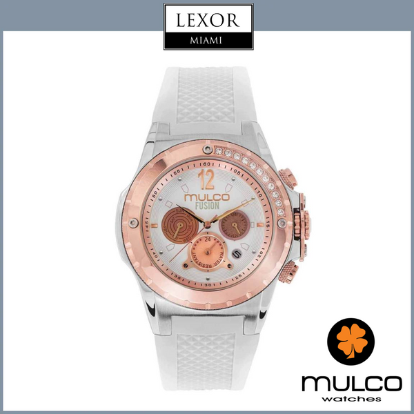 Mulco MW3-19495-013 Blue Marine Fusion White Silicone Strap Women Watches