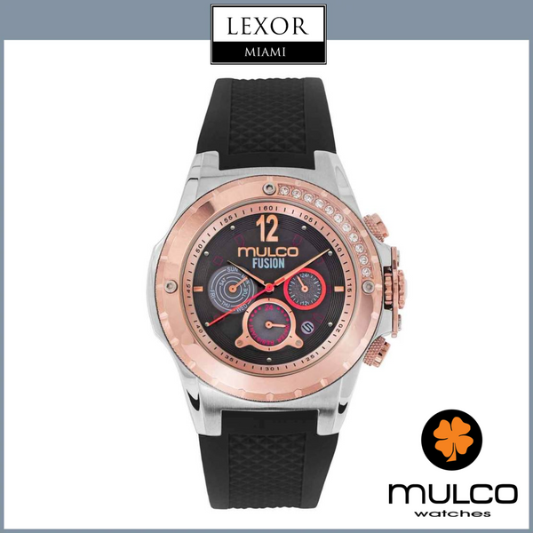 Mulco MW3-19495-023 Blue Marine Fusion Black Silicone Strap Women Watches