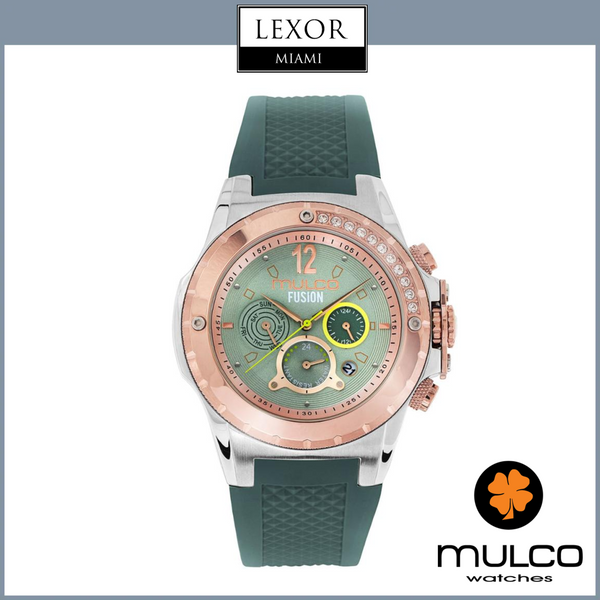 Mulco MW3-19495-473 Blue Marine Fusion Green  Silicone Strap Women Watches
