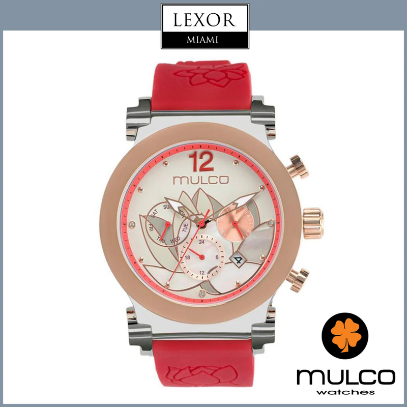 Mulco MW3 19001 061 La Fleur Lotus Correa de silicona roja Relojes para mujer