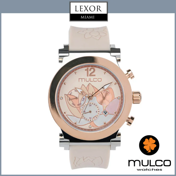 Mulco MW3 19001 111 La Fleur Lotus Beige Silicone Strap Women Watches