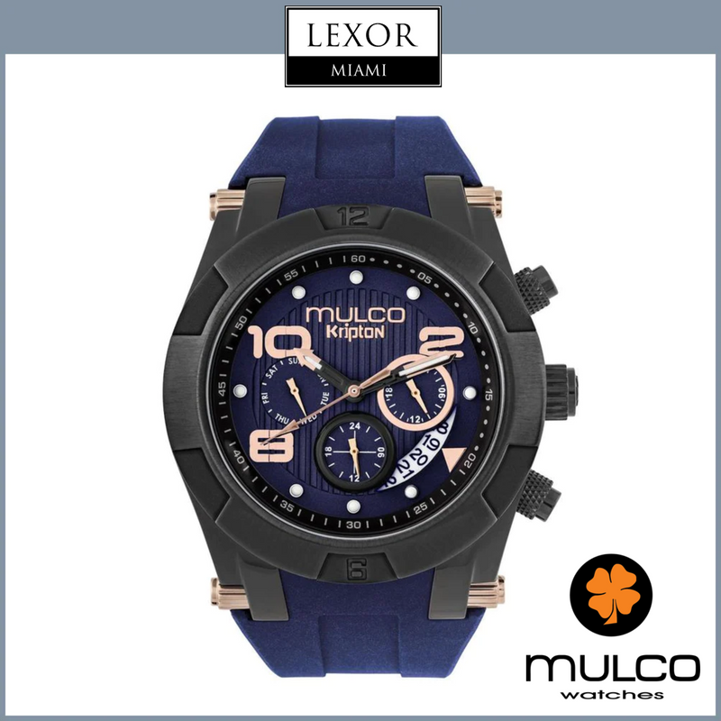 Mulco MW5-4828-043 Kripton Viper Black Silicone Strap Men Watches