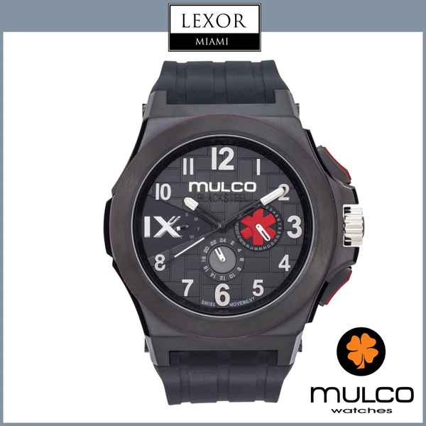 Mulco MW5 4379 026 BlackSteel Black Silicone Strap Men Watches