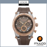 The Mulco MW5 5249 033 Kripton Lady women’s watch by Mulco Watches features a brown strap, rose gold and silver case, and a detailed brown dial with rose gold accents and subdials. Lexor Miami and Mulco Watches logos are shown above and below.
