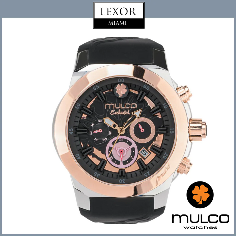 Mulco MW5 5673 025 Enchanted Maple - Correa de silicona negra para mujer