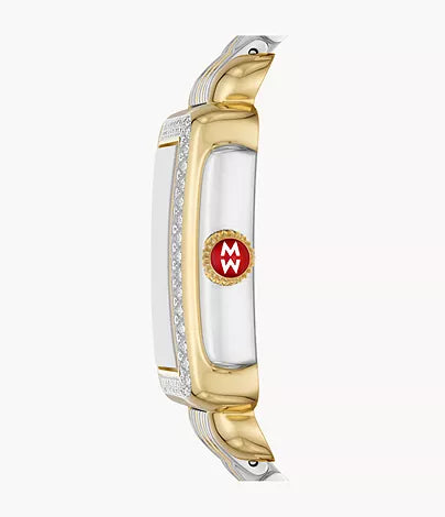 Michele MWW06V000130 Deco Mid Two-Tone 18K Gold-Plated Diamond Watch