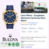 Bulova 97B168 Blue Marine Star Leather Chronograph Watch