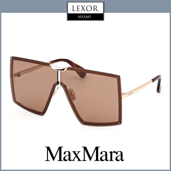 MaxMara Oversized Square Brown Sunglasses MM0117 NEW Max Mara MM0117 Sunglasses in Gold Brown – Designer Daydream main image 3