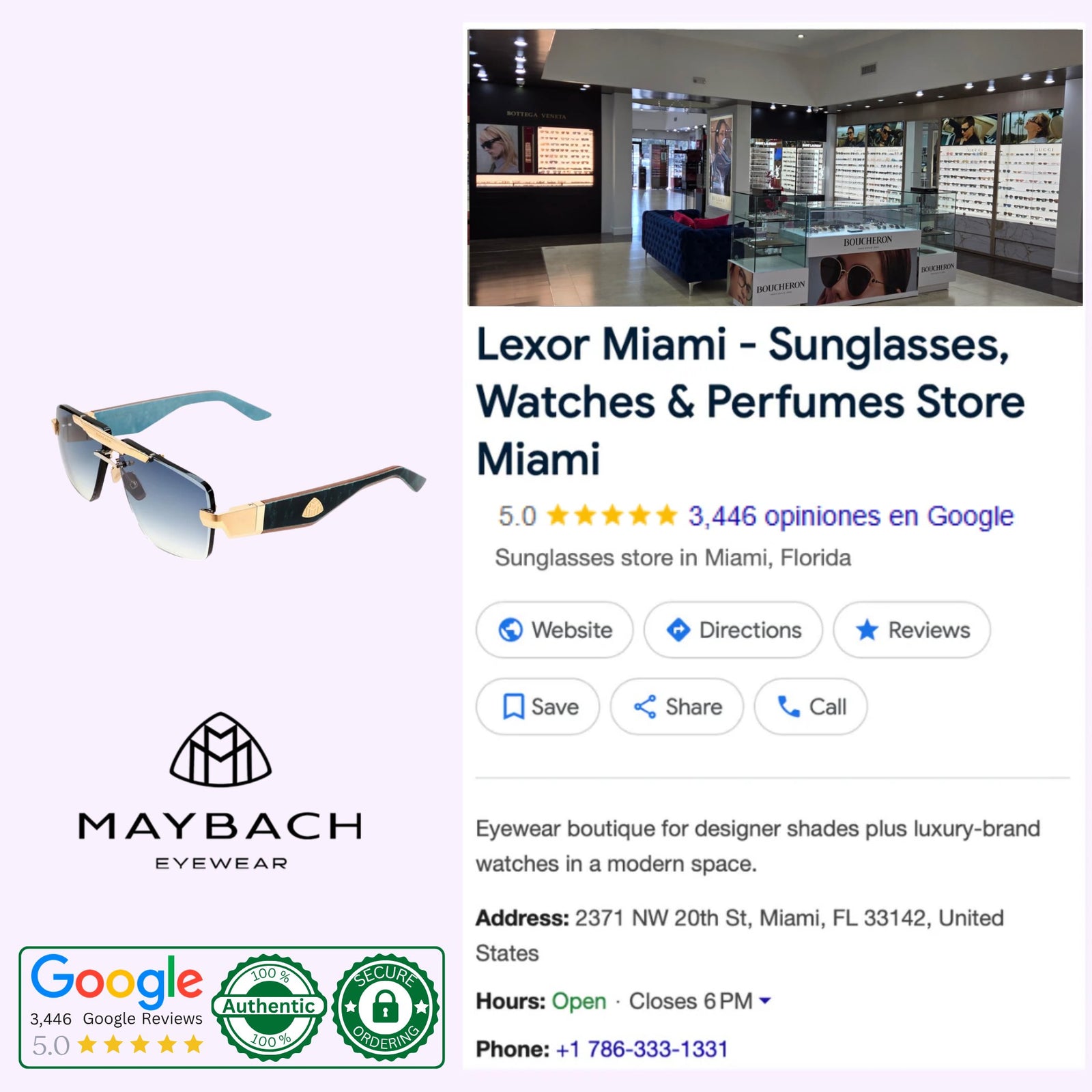 Maybach SUNGLASSES THE PRESIDENT II PA-WEV-M10 – Lexor Miami