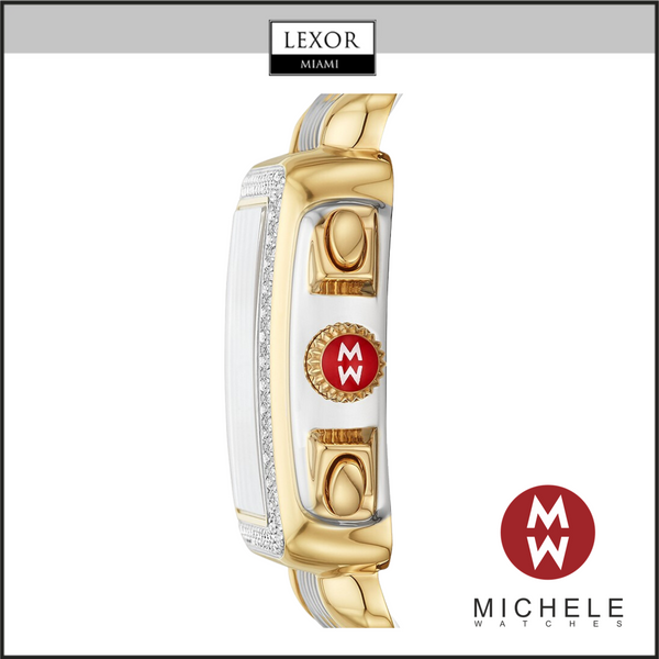 Michele MWW06A0007966 Deco Two-Tone 18K Gold-Plated Diamond Women Watches