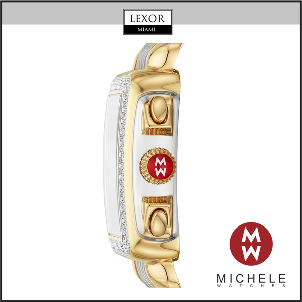 Michele MWW06A000796 Deco Two-Tone 18K Gold-Plated Diamond Women Watches