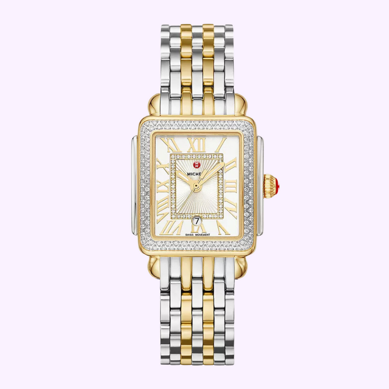 Michele MWW06G000002 Deco Madison Mid Diamond 2 Tons Pulseira de Aço Inoxidável UPC:099945523965