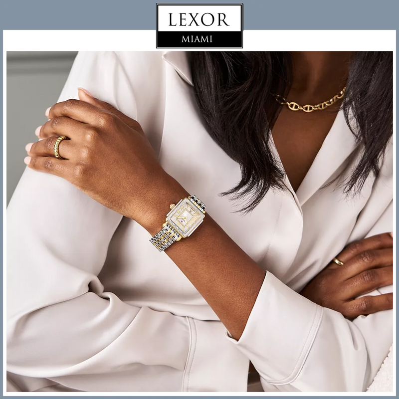 Michele MWW06G000002 Deco Madison Mid Diamond 2 Tone Stainless Steel S Lexor Miami