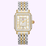 Reloj para mujer Michele MWW06T000144 Deco Madison con correa de acero inoxidable y diamantes en dos tonos