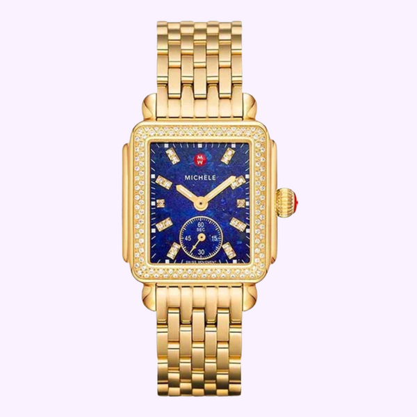 Michele MWW06V000126 Deco Mid Gold Diamond Stainless Steel Watch