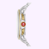 Relógio Michele MWW21A000069 Serein Two-Tone banhado a ouro 18K com diamantes