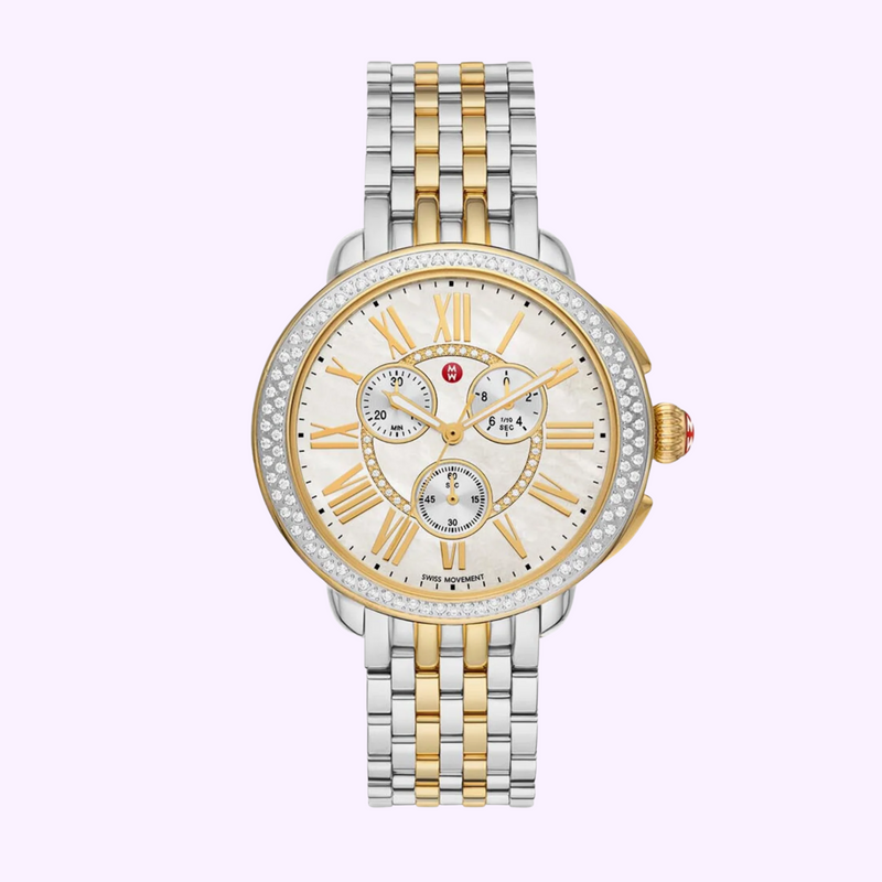 Michele MWW21A000069 Serein Two-Tone 18K Gold-Plated Diamond Watch