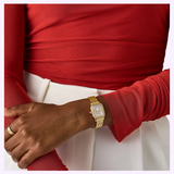 Michele Watches Deco Madison Mini Diamond 18K Gold-Plated Watch MWW06D000173