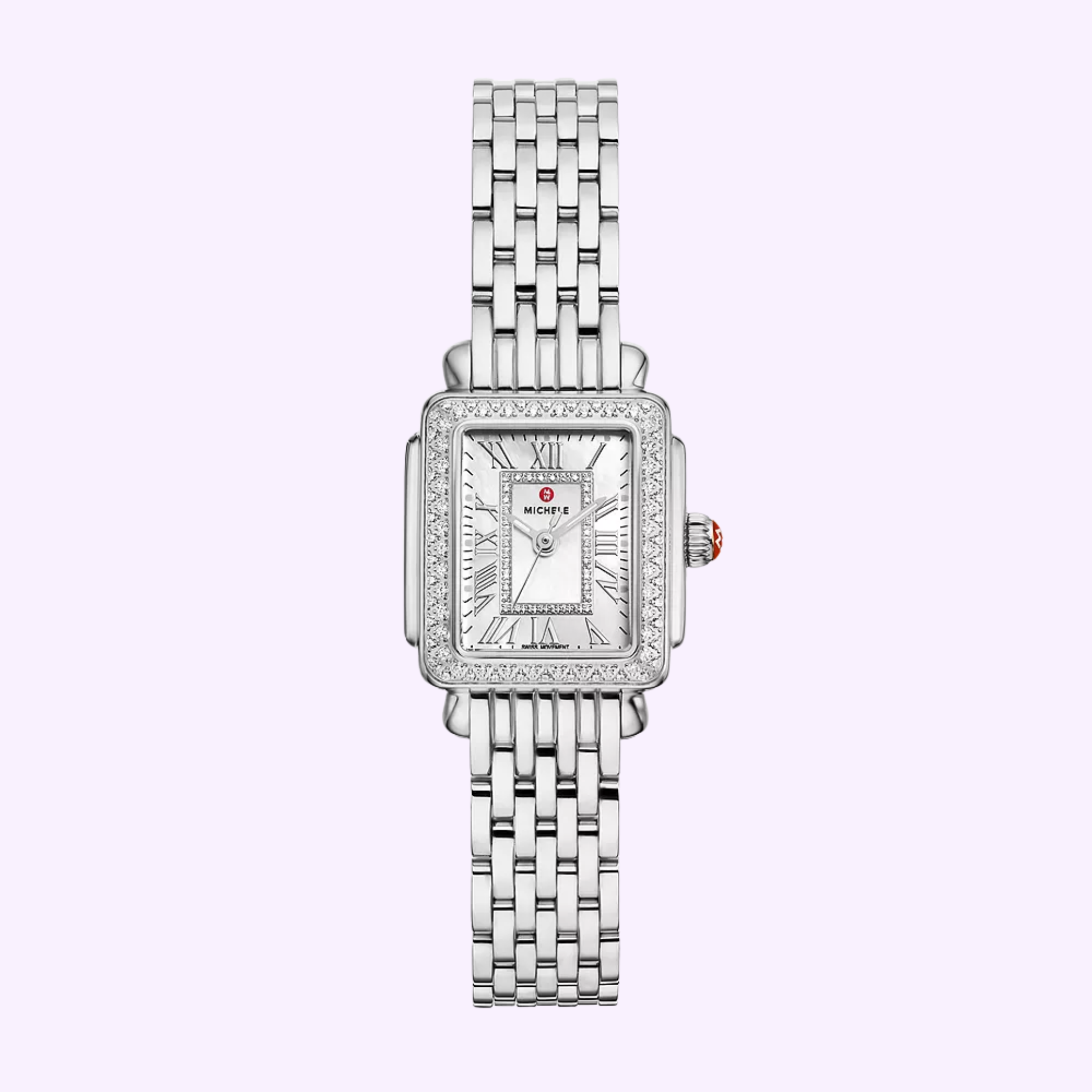 Michele Watches Deco Madison Mini Diamond Stainless Steel Watch MWW06D ...