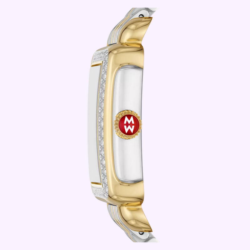 Michele Watches Deco Mid Two-Tone 18K Gold-Plated Diamond MWW06V000132