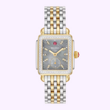 Michele Watches Deco Mid Two-Tone 18K Gold-Plated Diamond MWW06V000132