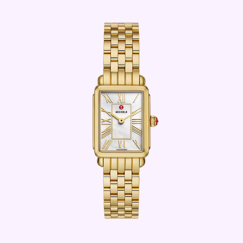 Michele Watches Deco Park 18K Gold-Plated Watch MWW06E000146
