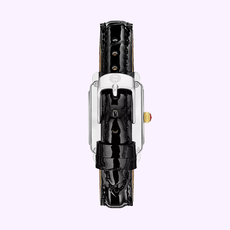 Michele Watches Deco Park Black Leather Watch MWW06E000148
