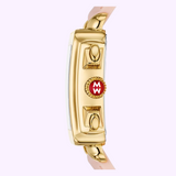 Michele Watches Deco Sport Chronograph Gold-Plated Ballet Pink Silicone Watch MWW06K000072