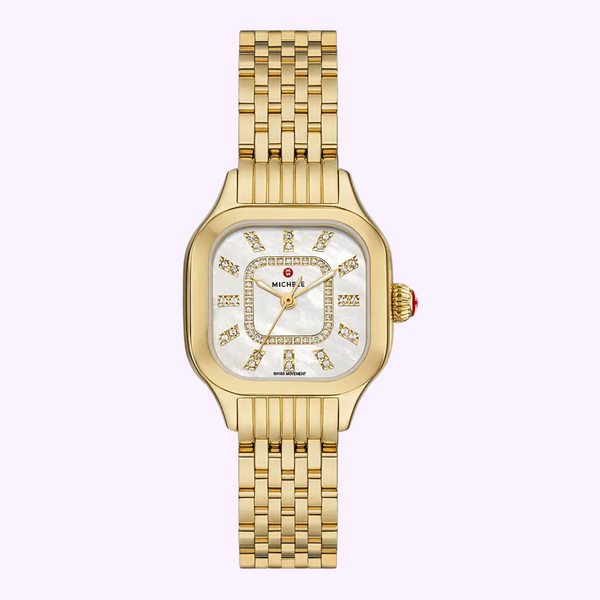 Michele Watches Meggie 18K Gold-Plated Diamond Dial MWW33B000010