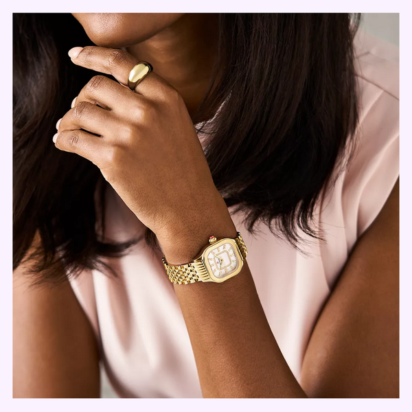 Michele Watches Meggie 18K Gold-Plated Diamond Dial MWW33B000010