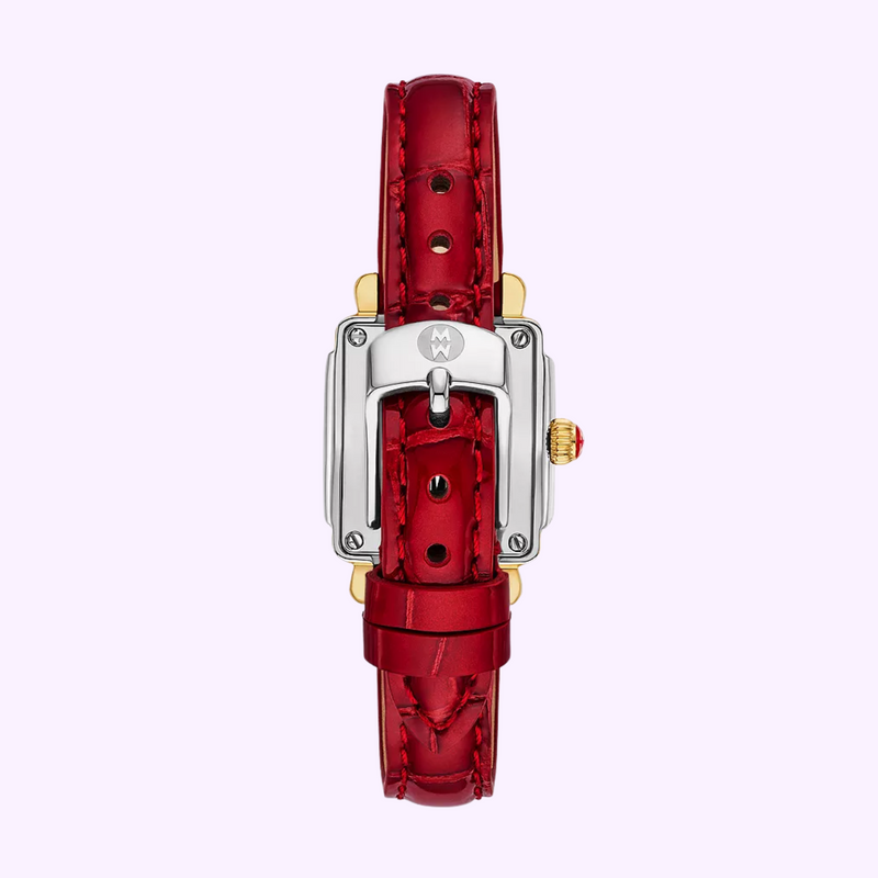 Michele Watches Special Edition Deco Madison Mini Two-Tone 18K Gold-Plated Diamond Pavé Dial Watch MWW06D000170