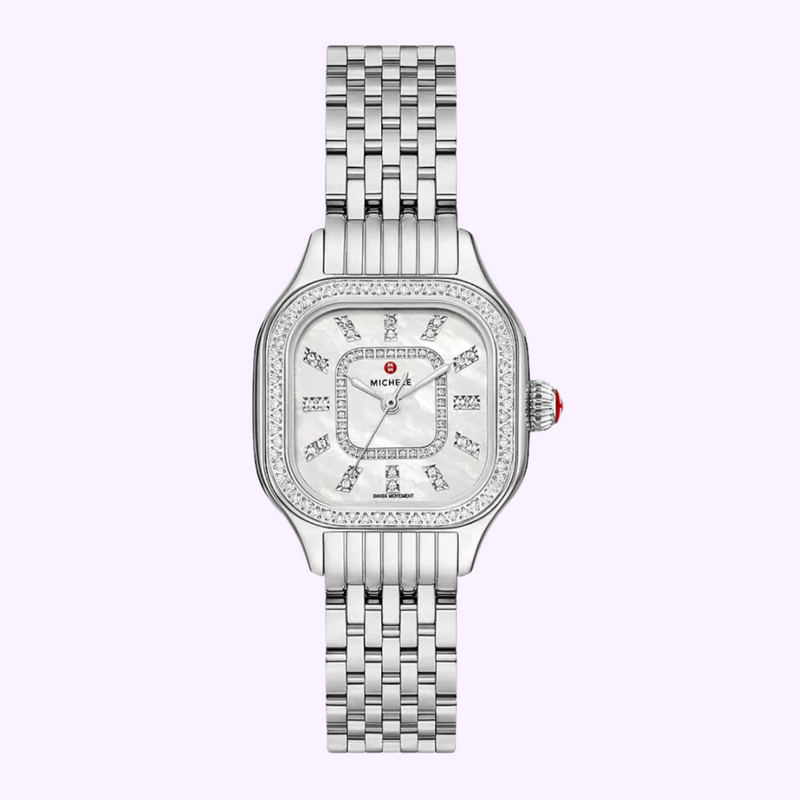 Michele MWW33B000001 Meggie Diamond Stainless Steel Watch