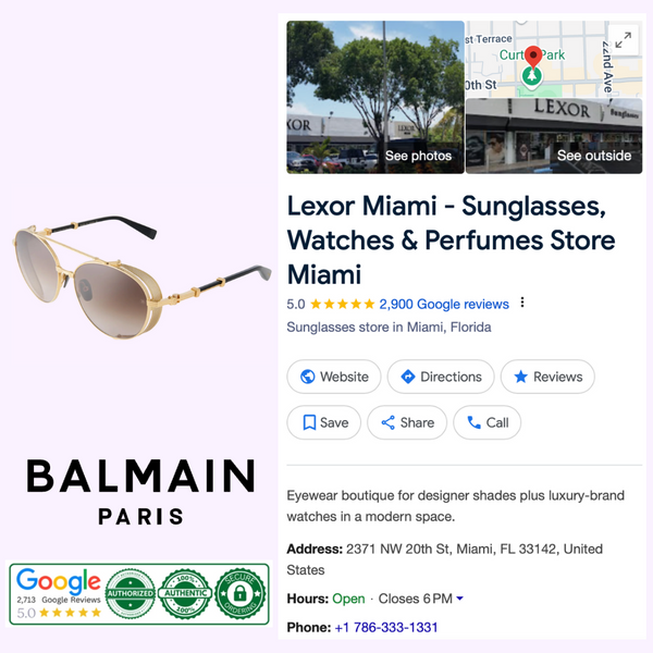 Balmain Sunglasses BRIGADE-II BPS-111A-60 Unisex