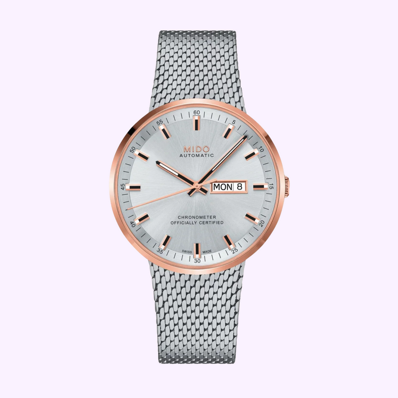 Mido M0316312103100 Commander Bico Silver Dial Unisex Watches