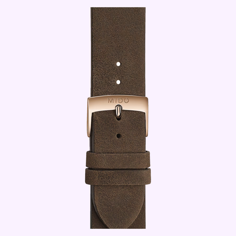 Mido M0404073606000 Multifort Patrimony Brown Leather Strap Men Watches