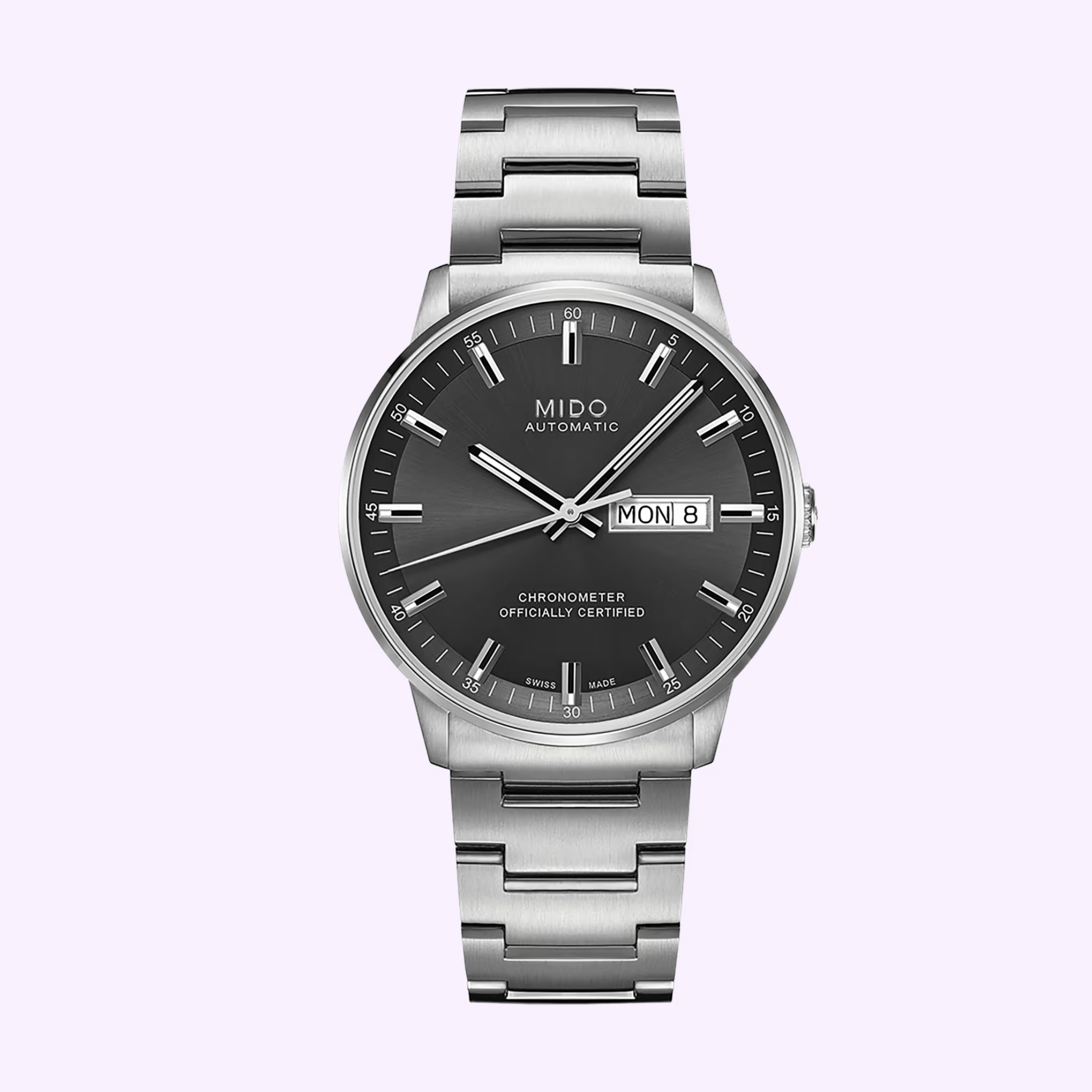 Front View Mido Watch Commander Chronometer M0214311106100