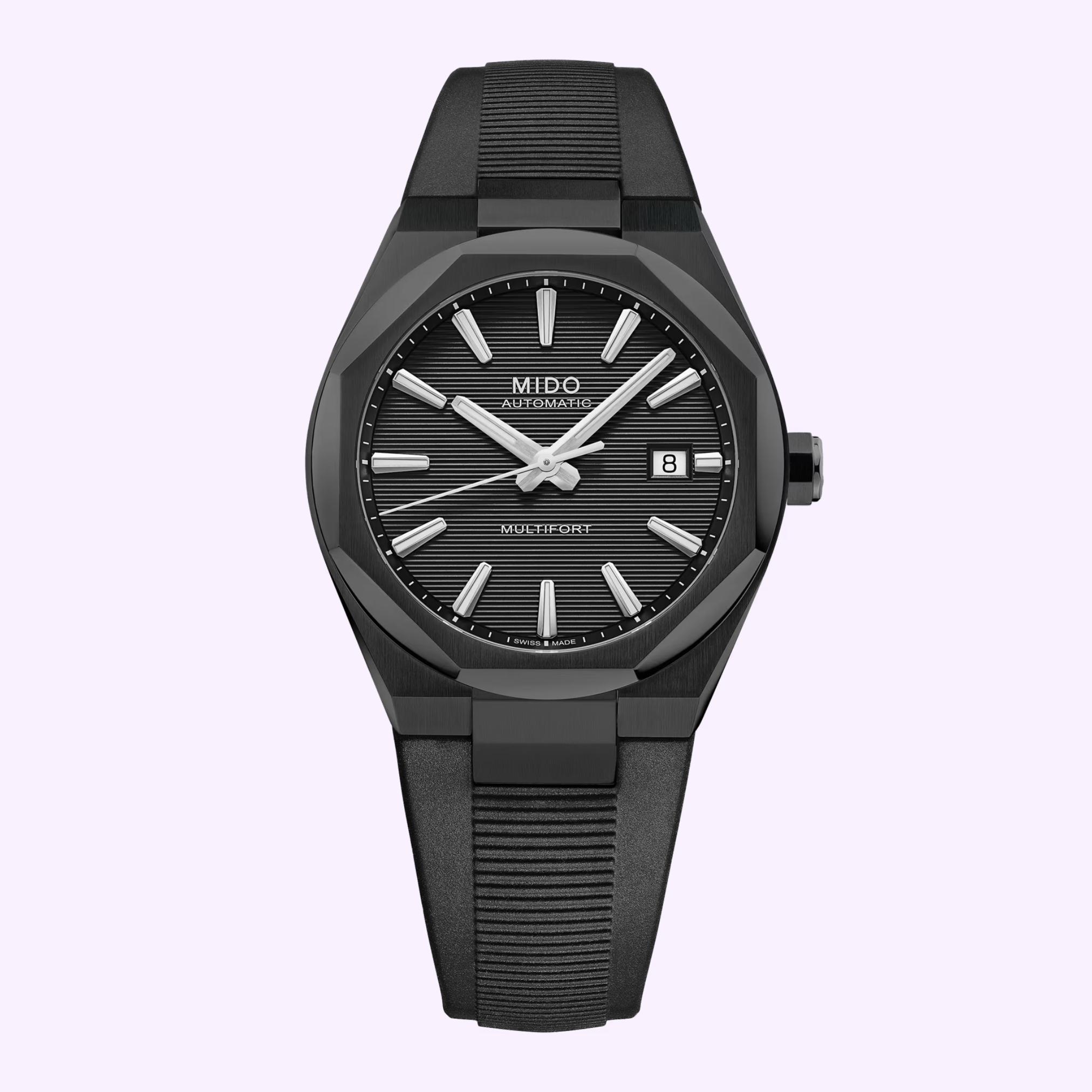 Front View Mido Watch Multifort 8 One Crown M0555073705100