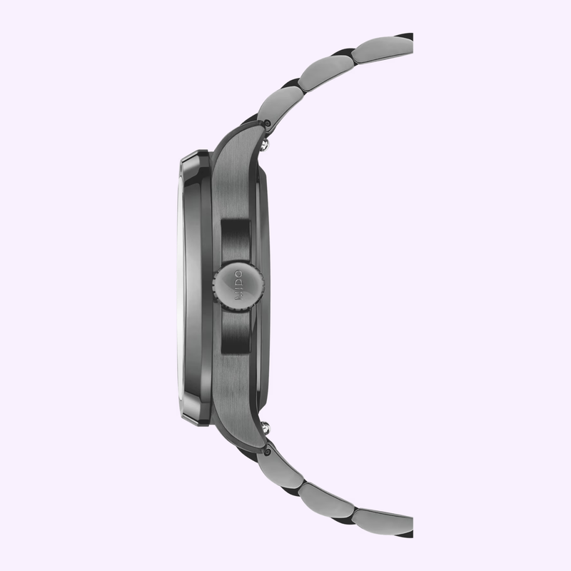 Mido S01E02 special edition M0495263308101 grey PVD bracelet with folding clasp