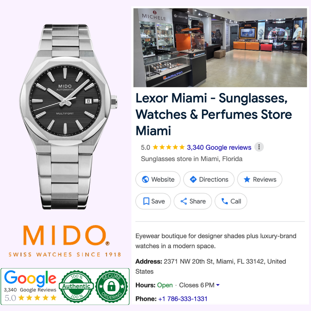 Mido Watches Multifort 8 One Crown M0555071105100 – Lexor Miami