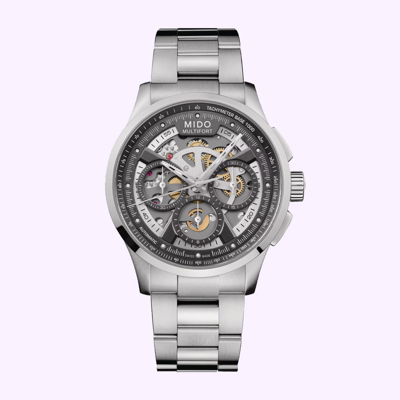 Mido Watches Multifort Skeleton Chronograph M0386621106000