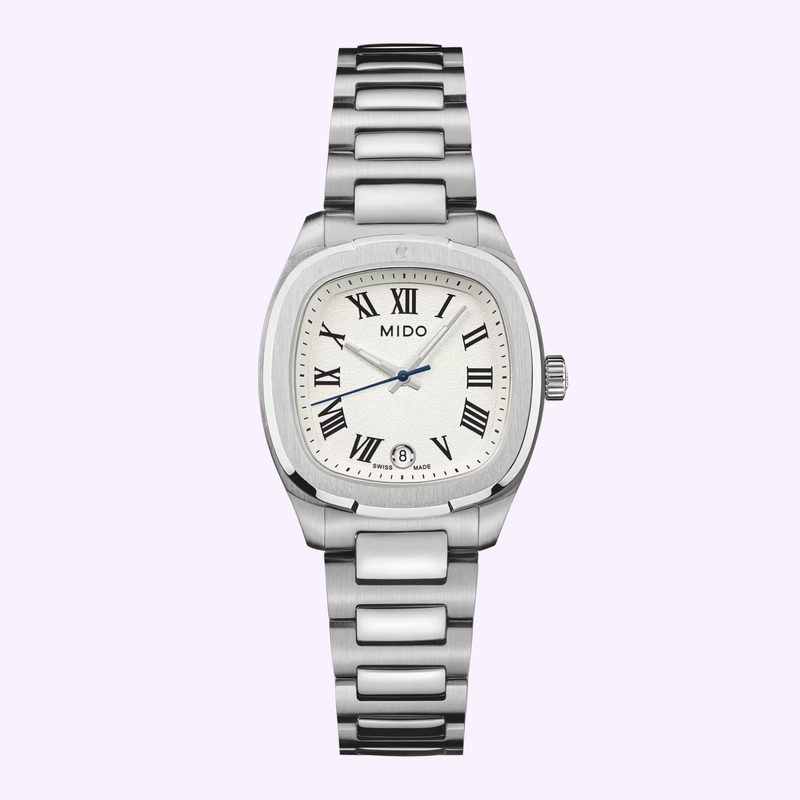Mido Multifort TV 28 Quartz M0491101126300 front view