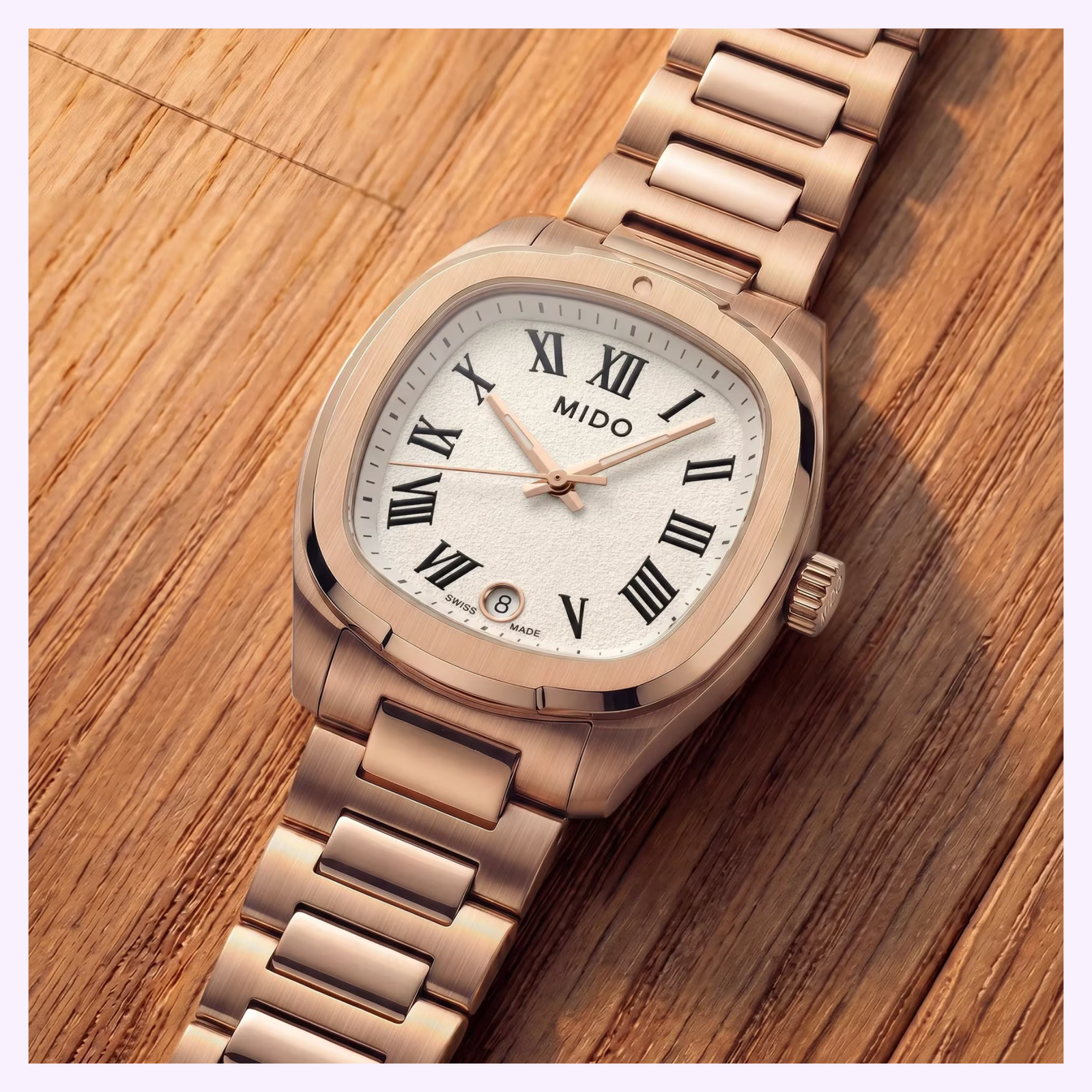 MIDO Multifort TV 28 Quartz Rose Gold | Lexor Miami