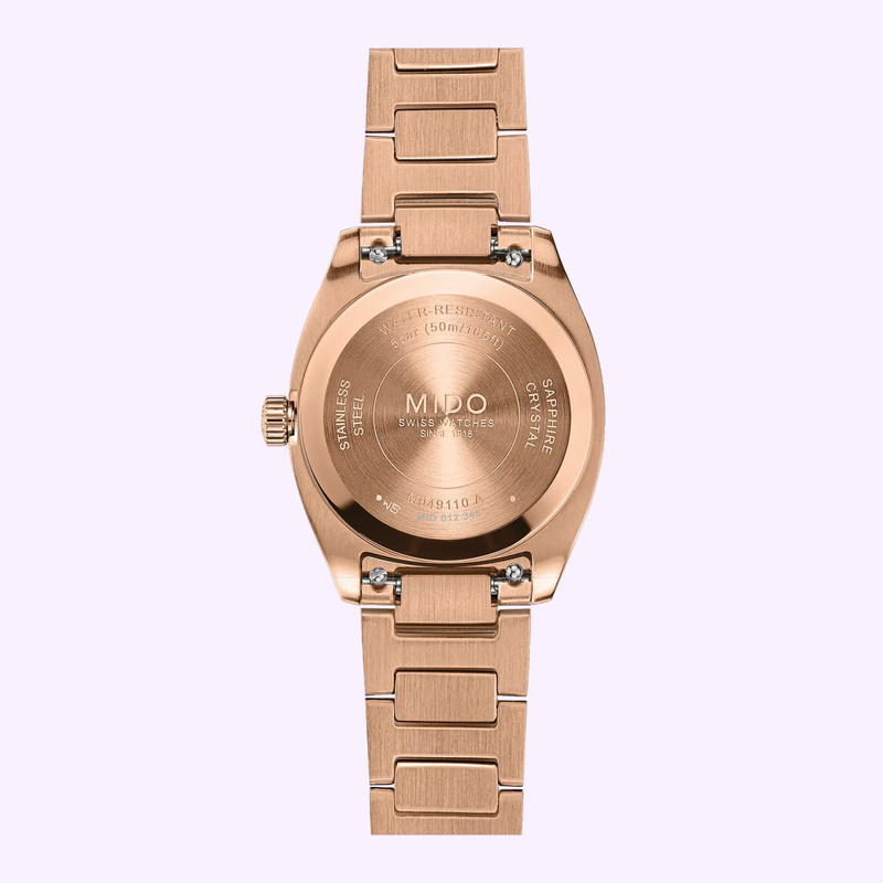 MIDO Multifort TV 28 Quartz Rose Gold | Lexor Miami