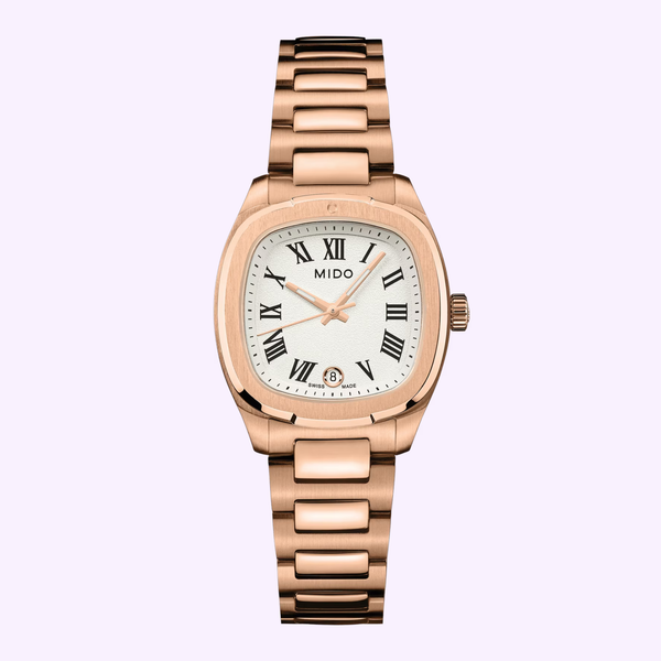MIDO Multifort TV 28 Quartz Rose Gold | Lexor Miami