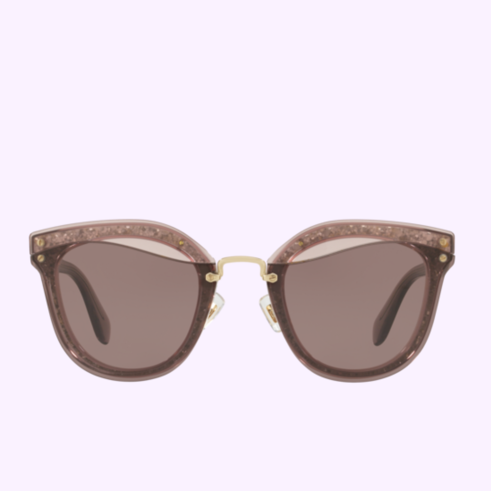 Miu Miu Reveal Sunglasses Miu Miu MU 54YS 5AK30B Light Grey Rimless Wrap Sunglasses - US main image 2
