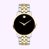 Movado 0607200 Museum Classic 2 Tons Aço Strap Relógios Masculinos