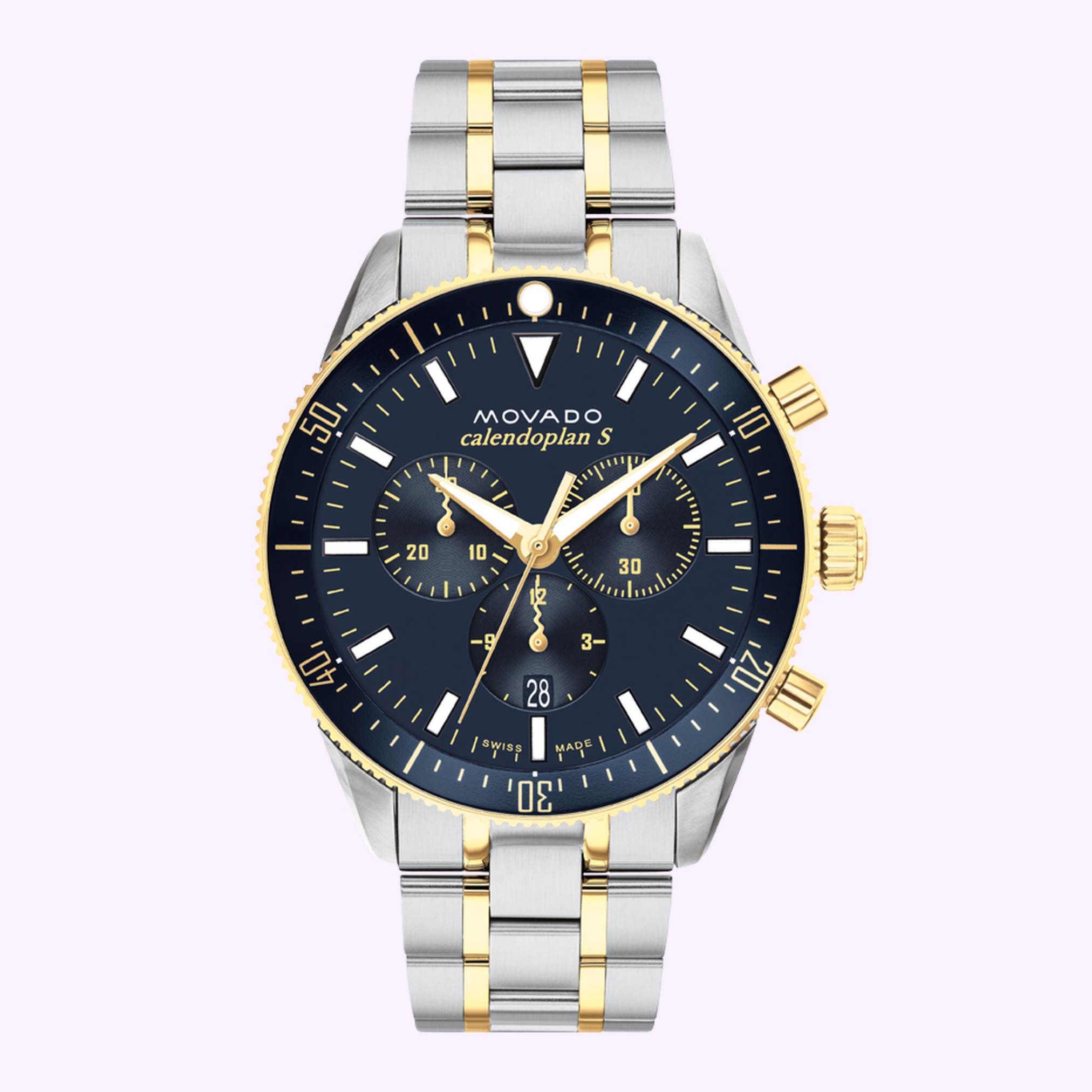 Front View Movado Watches Heritage Calendoplan S Chronograph 3650126