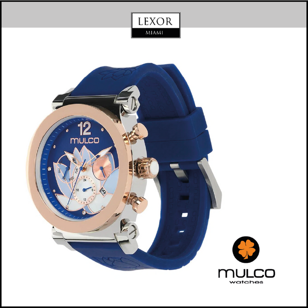 Mulco MW3 19001 041 La Fleur Lotus Blue Silicone Strap Women Watches