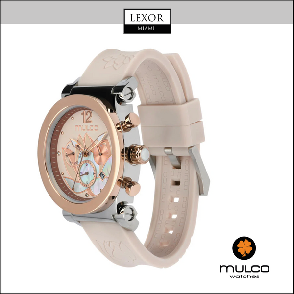 Mulco MW3 19001 111 La Fleur Lotus Beige Silicone Strap Women Watches