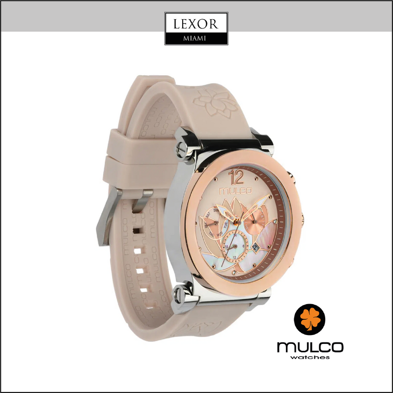 Mulco MW3 19001 111 La Fleur Lotus Beige Silicone Strap Women Watches
